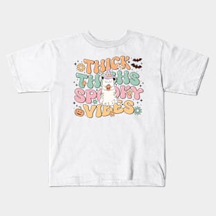 thick thighs spooky vibes Kids T-Shirt